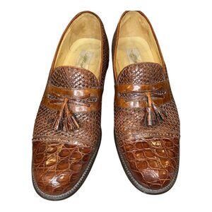 Mezlan genuine crocodile loafers size 11.5